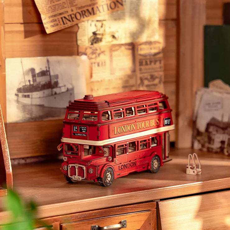 London Tour Bus 3D Wooden Puzzle TGM02