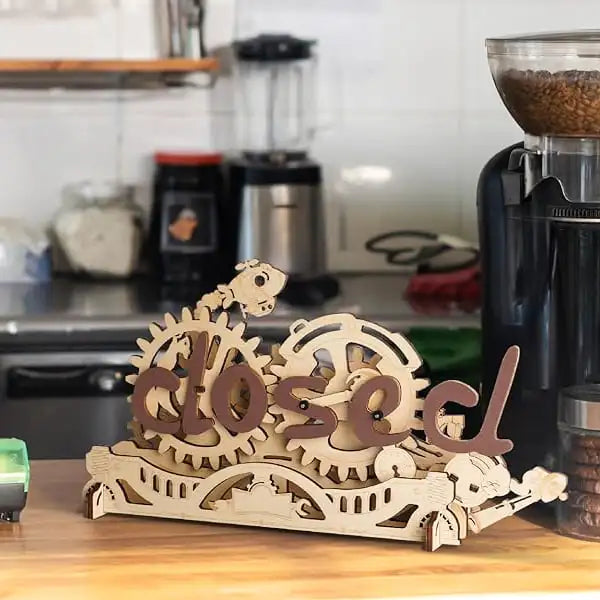 Open Closed Sign 3D Wooden Puzzle LK506