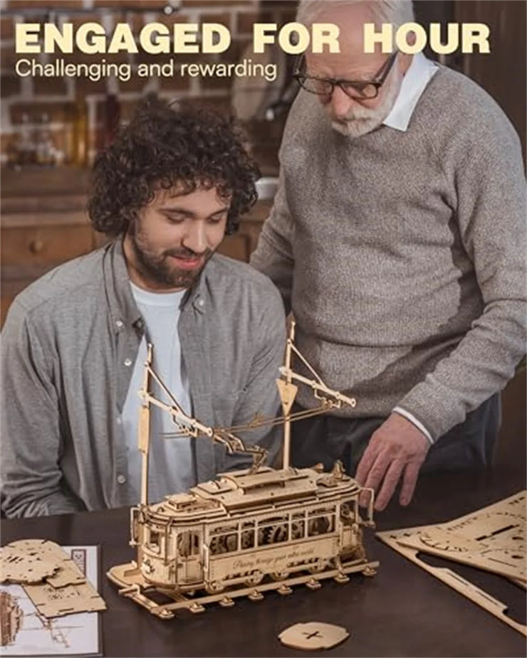 Classic City Tram 3D Wooden Puzzle LK801