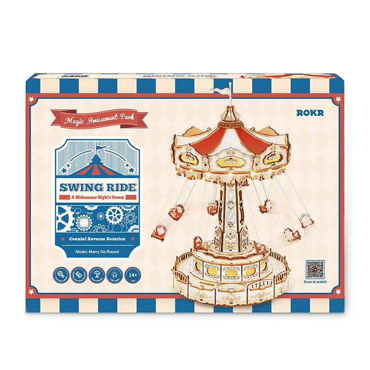 Swing Ride DIY Music Box 3D Wooden Puzzle EA02