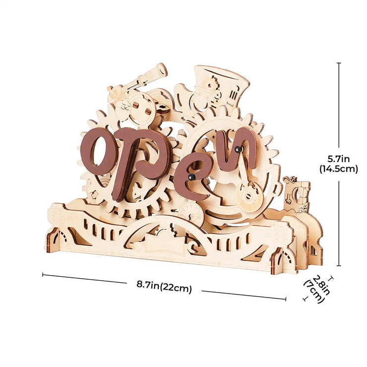 Open Closed Sign 3D Wooden Puzzle LK506