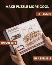 Classic City Tram 3D Wooden Puzzle LK801