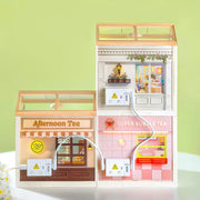 Warm Dining Room, Blooming Tea Garden, Pop Bubble Bathroom  DIY Miniature Dollhouse Kit