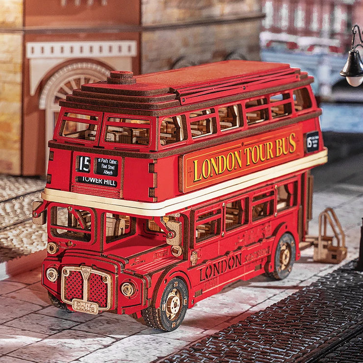 London Tour Bus 3D Wooden Puzzle TGM02