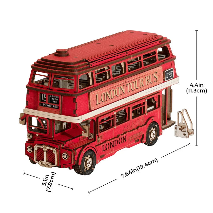 London Tour Bus 3D Wooden Puzzle TGM02