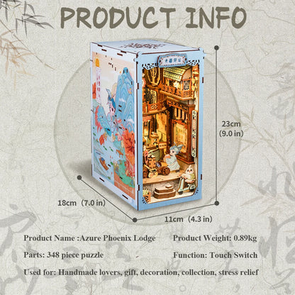 Azure Phoenix Lodge DIY Book Nook Kit