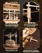 Classic City Tram 3D Wooden Puzzle LK801