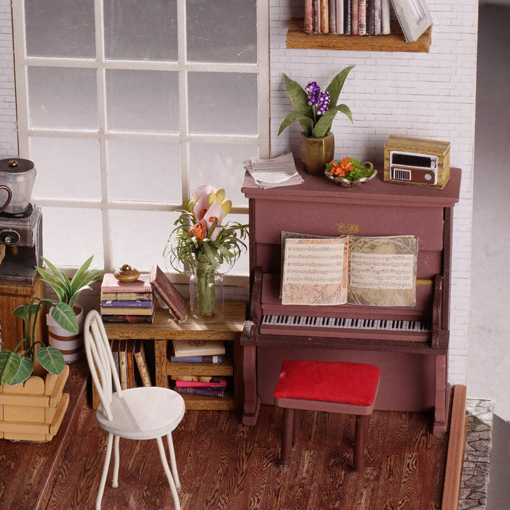 Simon's Coffee Shop DIY Miniature Dollhouse Kit DG109