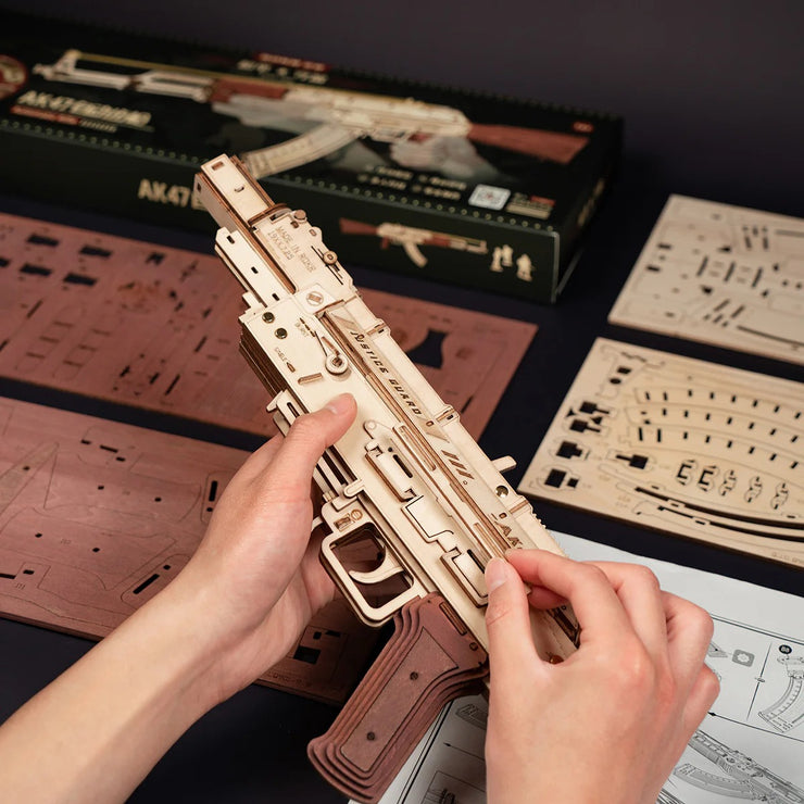 AK-47 Assault Rifle Toy Gun 3D Wooden Puzzle LQ901