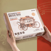 Stagecoach Mechanical Music Box 3D Wooden Puzzle AMKA1