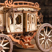 Stagecoach Mechanical Music Box 3D Wooden Puzzle AMKA1